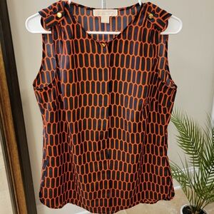 MICHAEL by Michael Kors Red & Navy Blouse